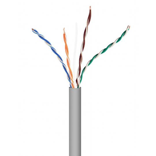 Cable de xarxa Gembird UTP Cat.5e rígid CCA AWG24 en bobina de 305m de color gris