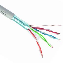 Cable xarxa Gembird FTP Cat5e rígid de AWG24 amb bobina de 305m de color gris