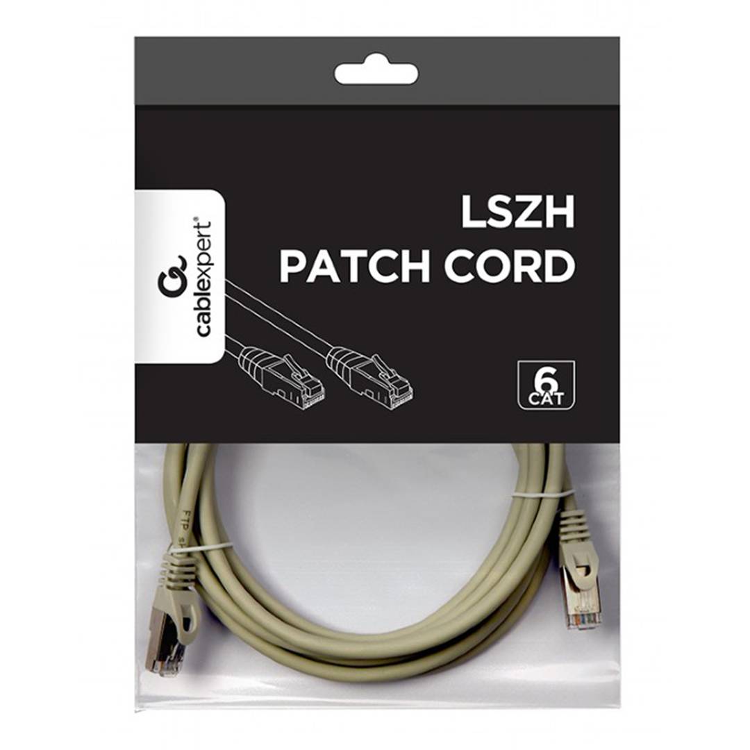 Cable red Gembird FTP Cat6 libre de halógenos de 3m en gris