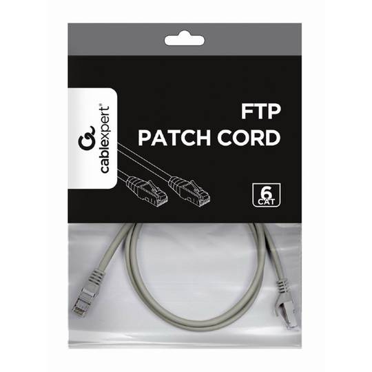 Cable Gembird FTP Cat6 de 1 metro de largo en color gris