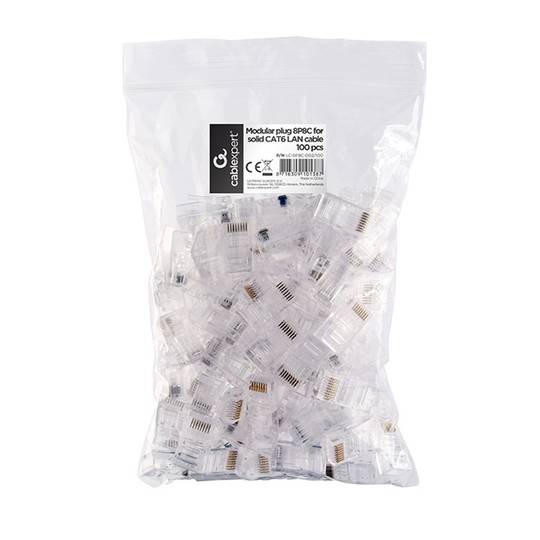 Pak van 100 Gembird RJ45 Cat.6 connectoren