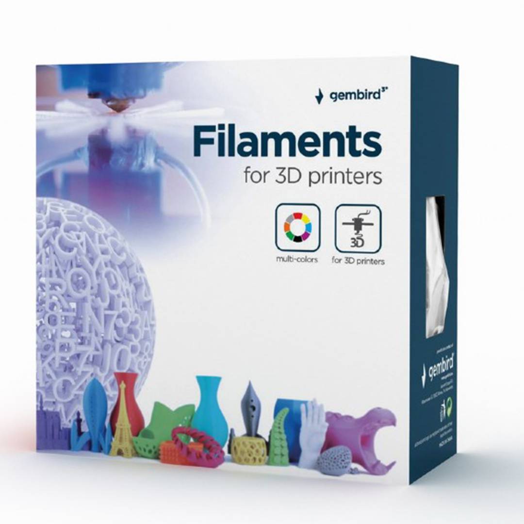 Filamento ABS nero Gembird, 1,75 mm, 1 kg