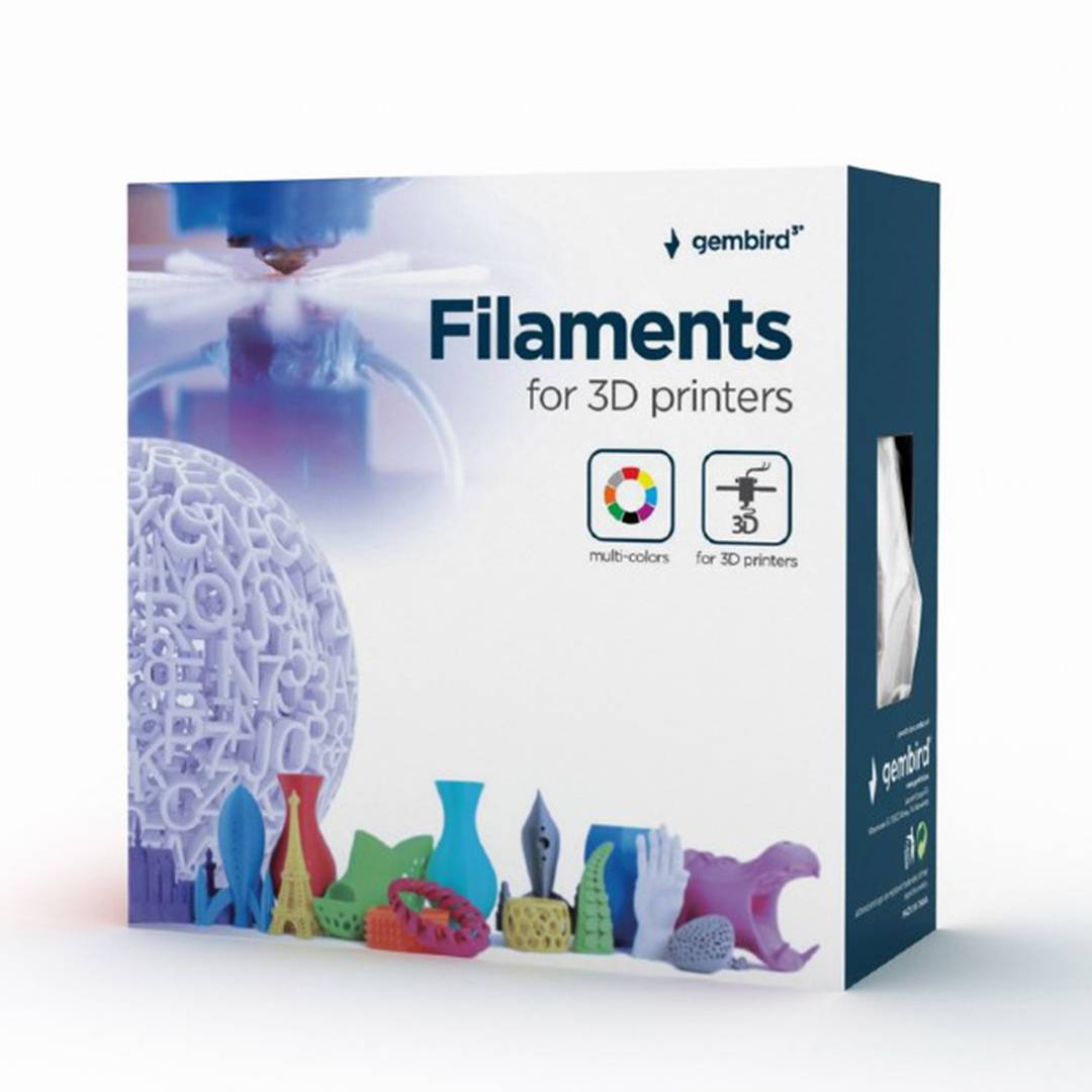 Filamento PLA bianco Gembird, 1,75 mm, 1 kg