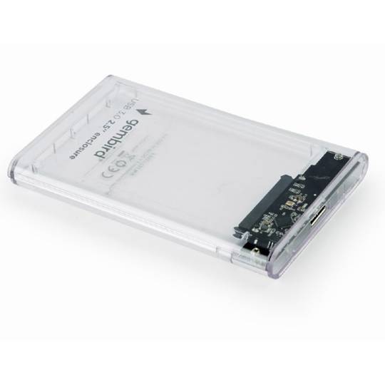 Gembird 2,5-Zoll-SATA-USB-3.0-Festplattengehäuse, transparent