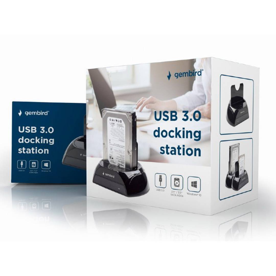 Gembird USB 3.0 Docking station per HDD in nero