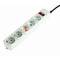 Gembird power strip with 5 sockets with surge protection 3 m white color