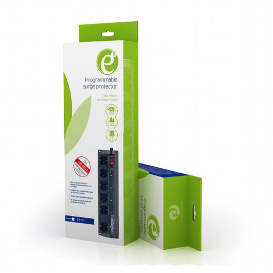 Ciabatta Gembird con 6 prese di sovratensione programmabili in nero