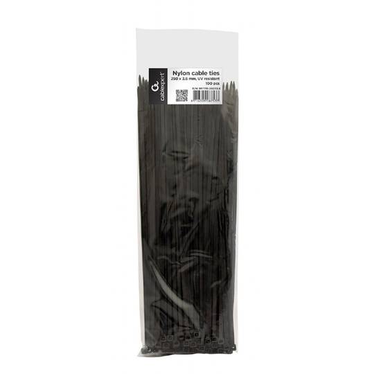 Brides de Gembird 100 unitats de 250 x3,6 mm de color negre