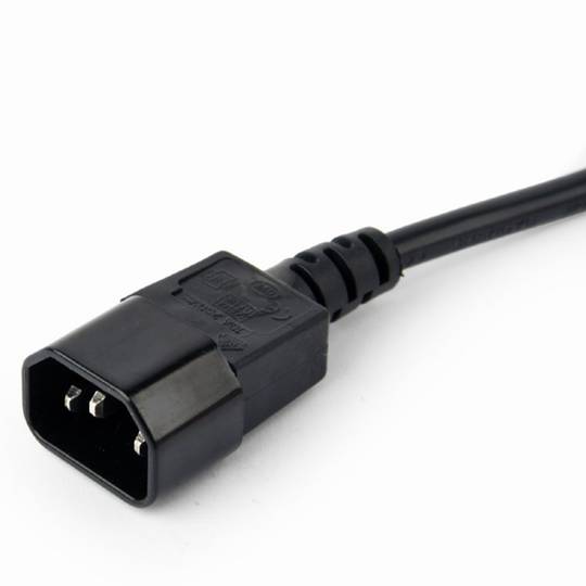 Gembird 3 Schuko 10A UPS filtro de linha com plugue C14 0,6 m preto EG-PSU3-01