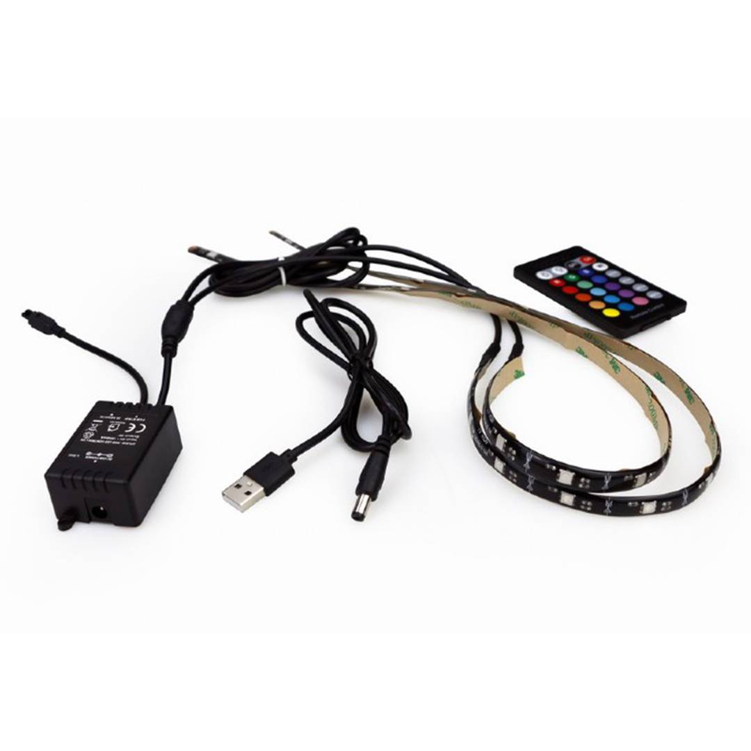 Gembird USB-LED-Streifen 50 cm, mit 2 RGB-LED-Leuchten - Cablematic