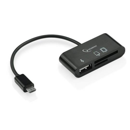Lettore di schede micro USB Gembird per smartphone e tablet
