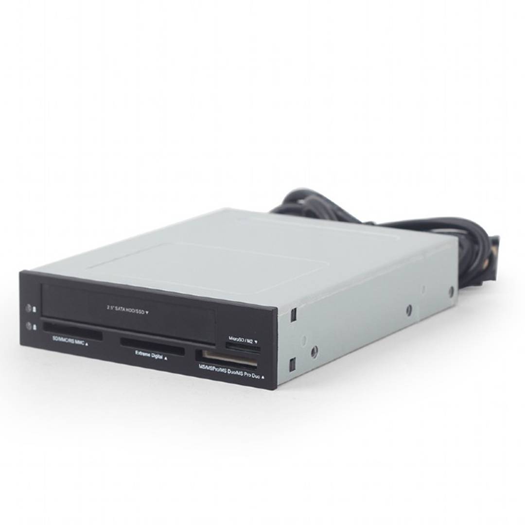 Lettore di schede interno nero all-in-one Gembird con porta SATA