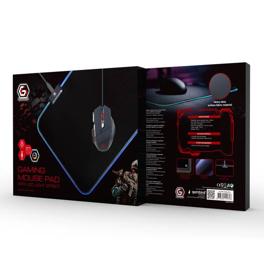 Gembird Spielmatte mit LED-Lichteffekt in Größe M