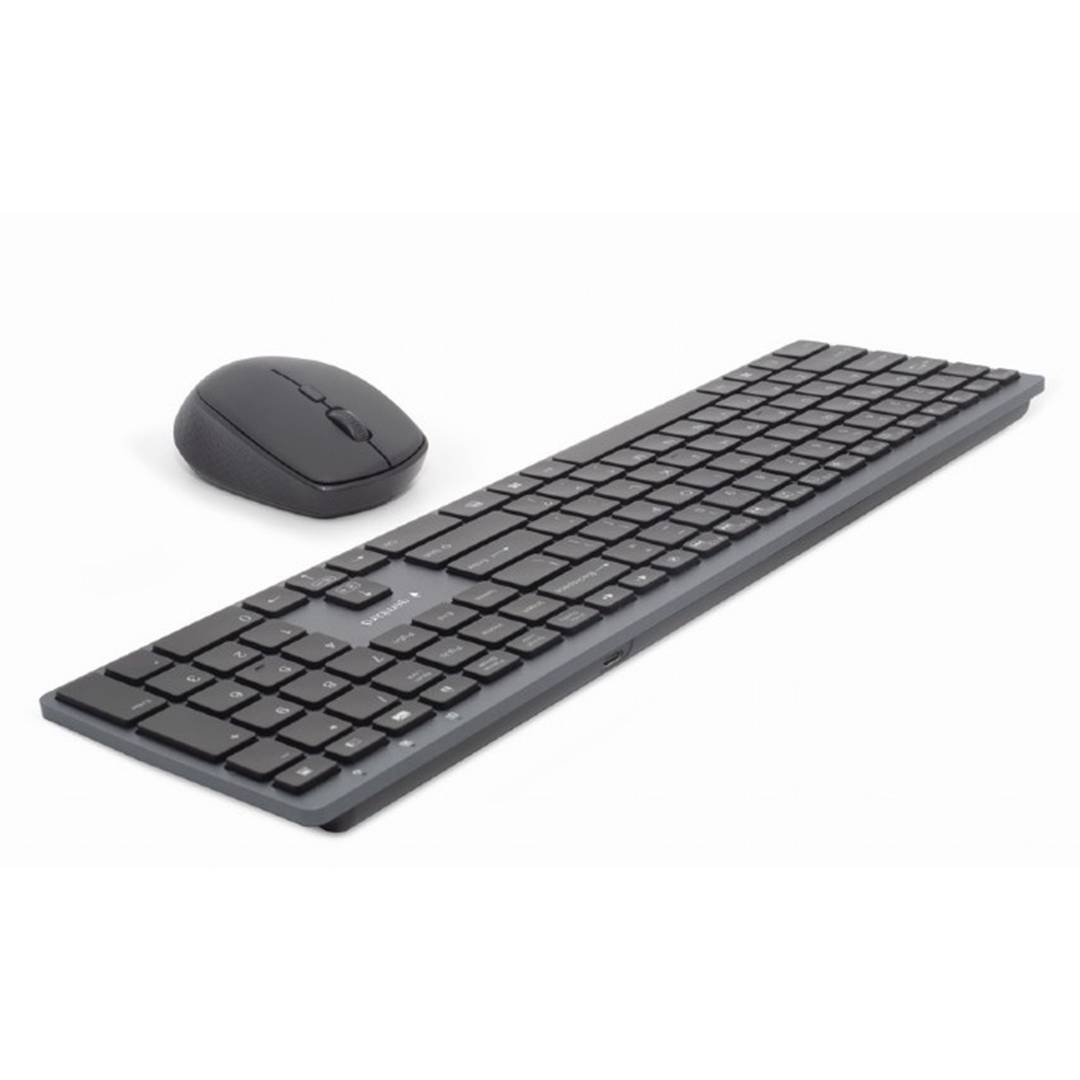 Gembird Black Design Pro Business Slim Backlit Wireless Keyboard and Mouse Kit