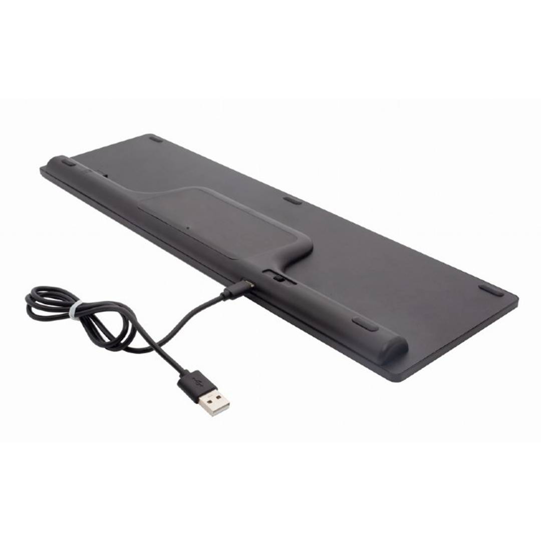 Gembird Black Design Pro Business Slim Backlit Wireless Keyboard and Mouse Kit