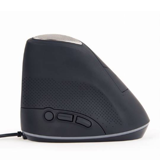 Gembird Ergonomic 6-Button Wired Optical Mouse in Gray