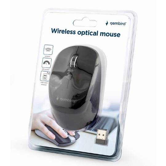 Gembird Wireless Optical Mouse Black