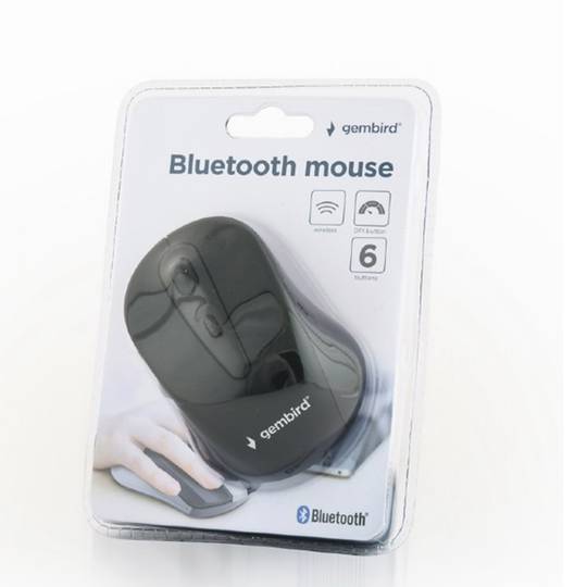 Gembird Bluetooth 1600 DPI 6 pulsanti mouse ottico nero