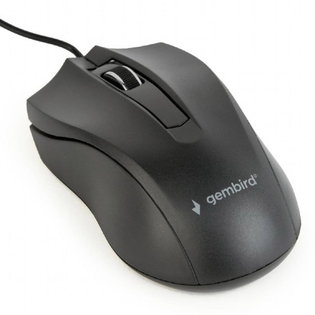 Gembird USB 1000 DPI Optical Mouse with 3 Buttons in Black