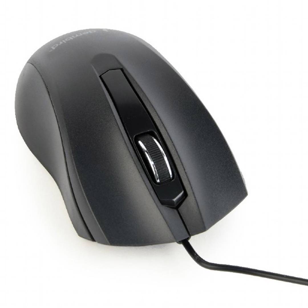 MediaRange Mouse Ottico 3 Bottoni – Sensore Preciso, Cavo USB, Colore Nero, Ergonomico Per PC E Laptop