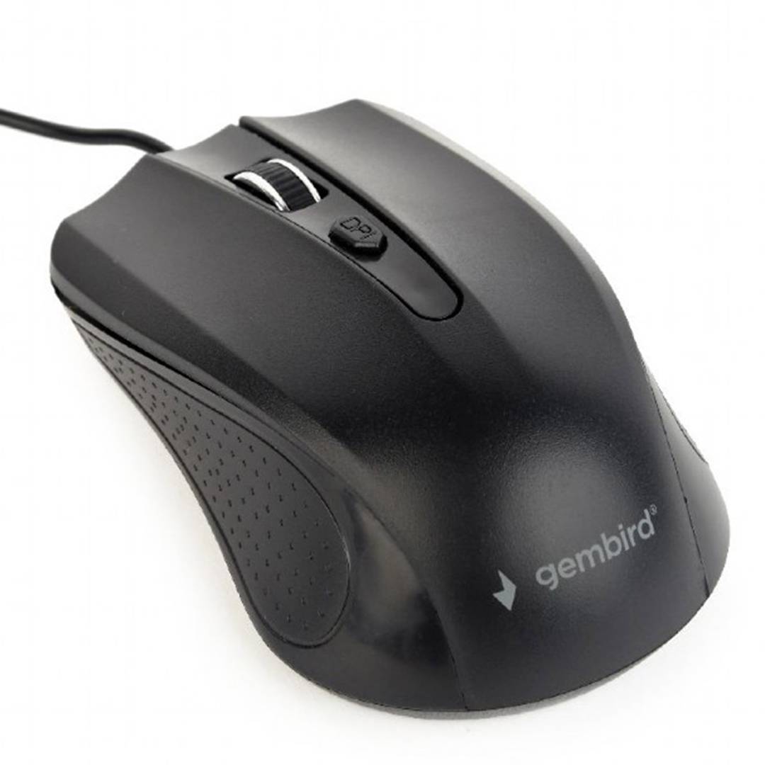 Gembird USB 1200 DPI Optical Mouse with 4 Buttons in Black