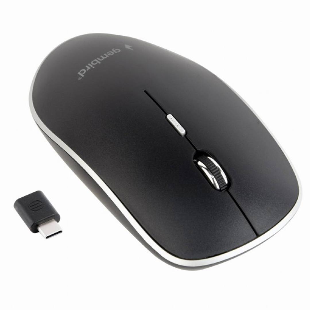 Gembird 1600 DPI Wireless Optical Mouse with 4 Buttons and Receiver Type Black