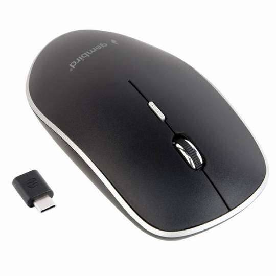 Gembird 1600 DPI Wireless Optical Mouse with 4 Buttons and Receiver Type Black