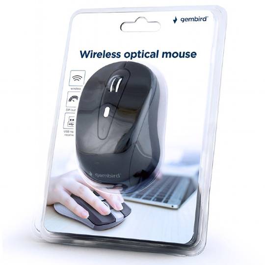 Gembird 6-button wireless optical mouse black