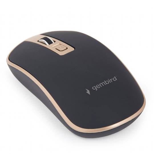 Mouse ottico wireless Gembird nero e oro