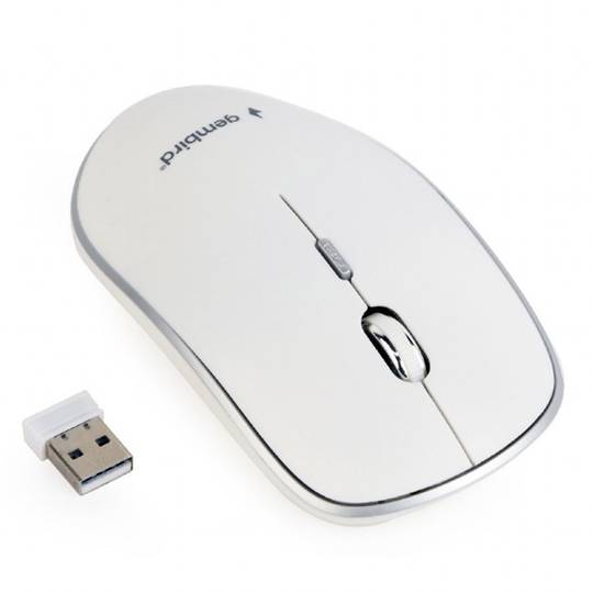 Mouse ottico wireless Gembird bianco