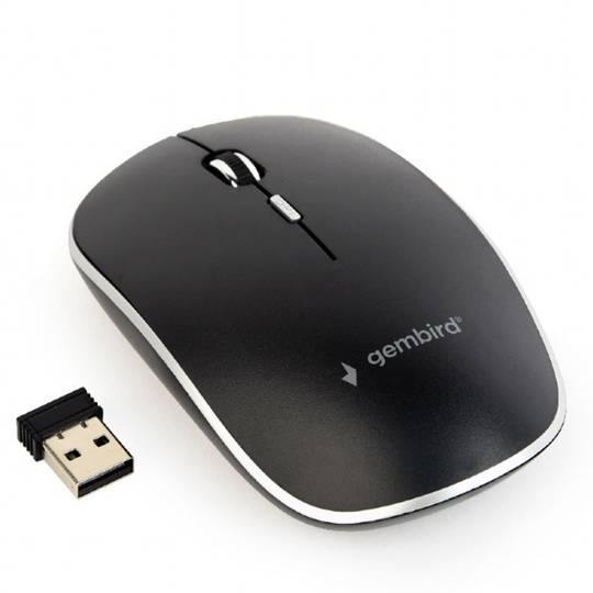 Gembird Silent Wireless Optical Mouse Black