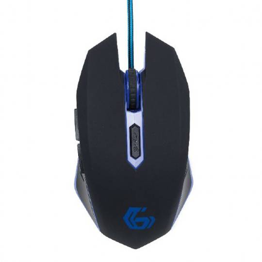 Mouse da gioco Gembird USB nero e blu
