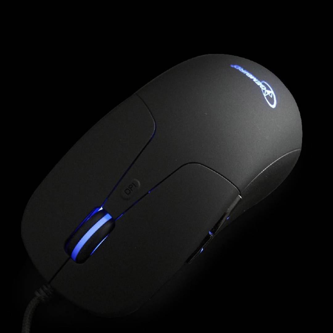 Gembird USB Illuminated Mouse with 6 buttons and 2400 DPI in black color
