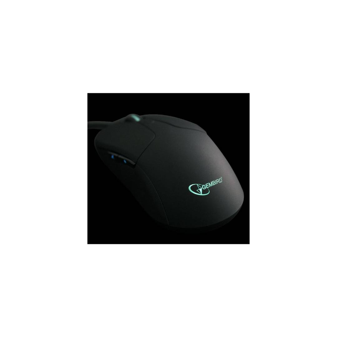 Gembird USB Illuminated Mouse with 6 buttons and 2400 DPI in black color