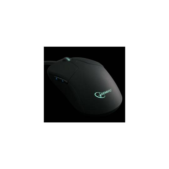 Gembird USB Illuminated Mouse with 6 buttons and 2400 DPI in black color