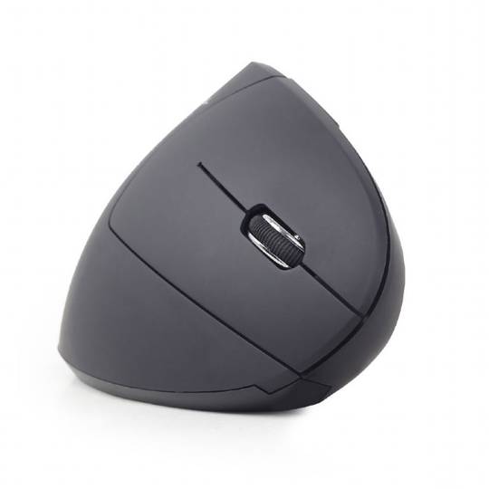 Gembird USB vertical mouse with 6 buttons black
