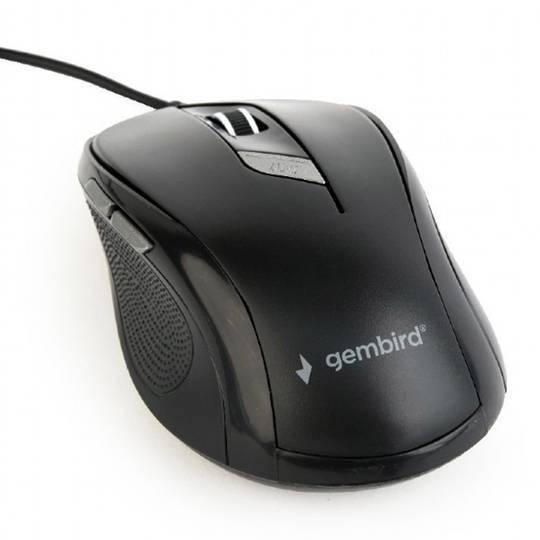 Gembird USB mouse with 6 buttons black - Cablematic