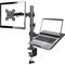 Support de bureau réglable Gembird avec bras pour écran et plateau pour ordinateur portable