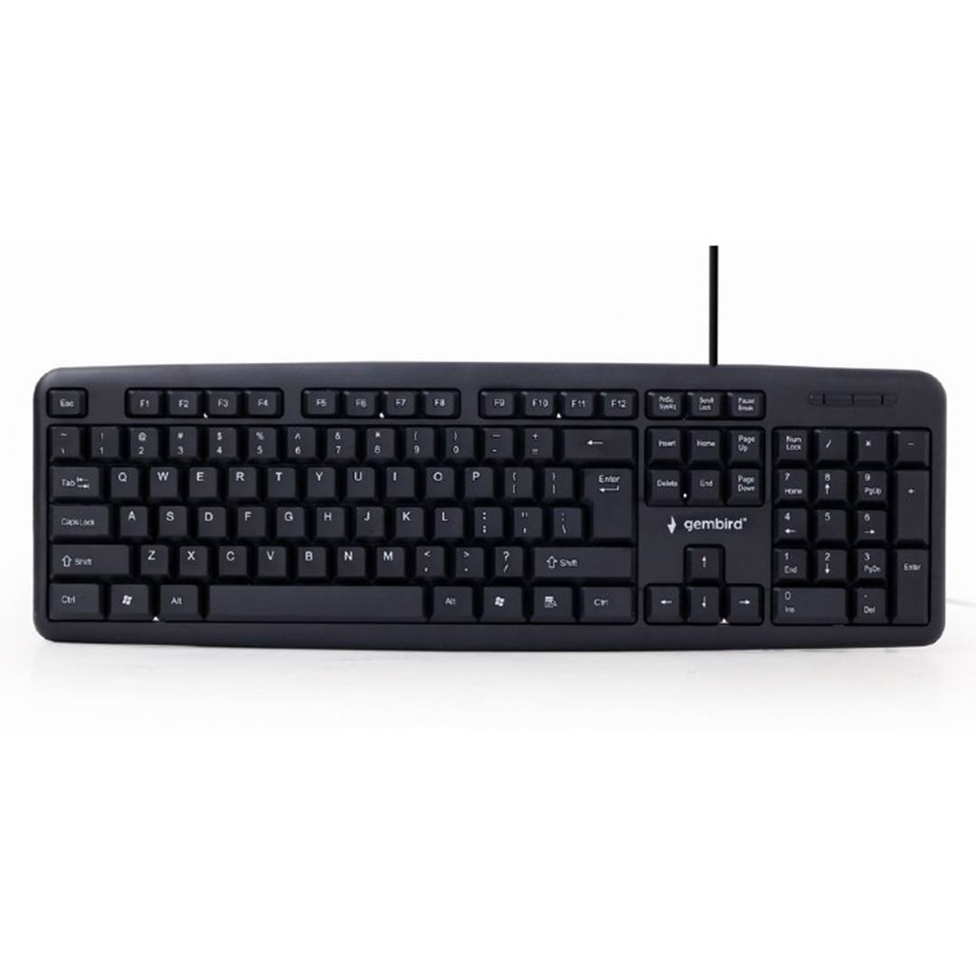 Gembird USB Keyboard with US Layout in Black