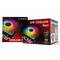 Ventoinha de resfriamento de CPU Gembird 12 cm 100 W com LED multicolorido de 4 pinos