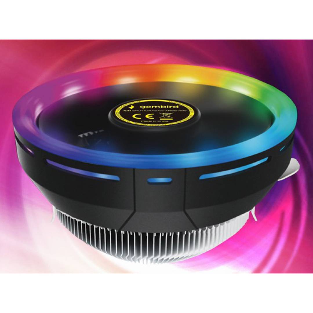 Gembird 12cm CPU Cooling Fan with 75W Multi-Color LED 4-Pin