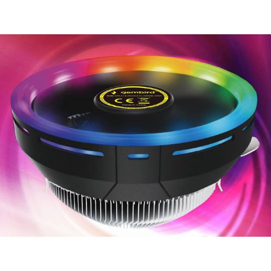 Gembird 12cm CPU Cooling Fan with 75W Multi-Color LED 4-Pin