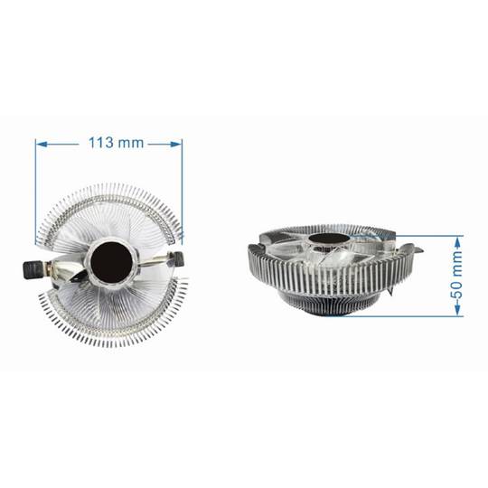 Gembird 9cm 55W 4Pin Blue LED CPU Cooling Fan