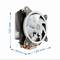 Gembird 12cm 150W Power CPU Cooling Fan with 4-Pin Multicolor LED