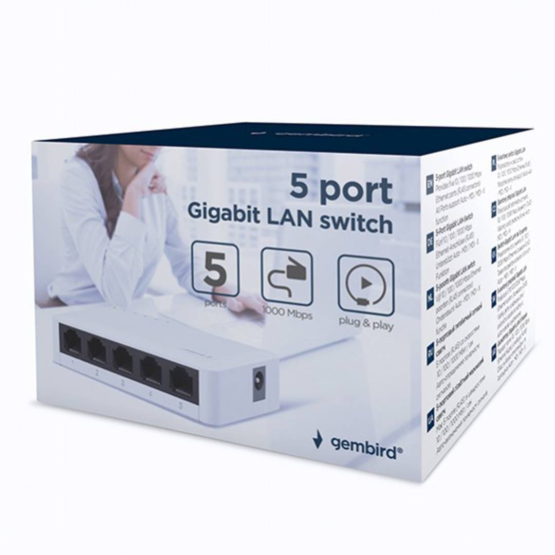Gembird 5-Port-Gigabit-LAN-Switch - Cablematic