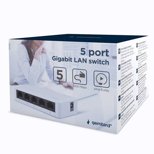 Gembird 5-Port-Gigabit-LAN-Switch