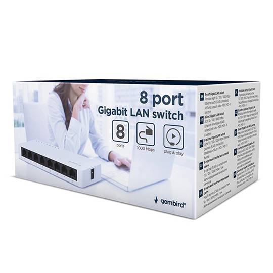 Commutateur LAN Gigabit Gembird 8 ports