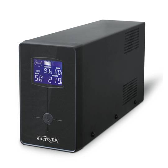 SAI Gembird amb USB i pantalla LCD de 3000 VA en negre EG-UPS-036