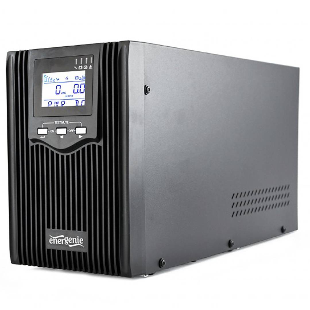 UPS Gembird com onda senoidal de 2000 VA com display LCD 2 schuko 3 tomadas USB C13 em preto EG-UPS-PS2000-02