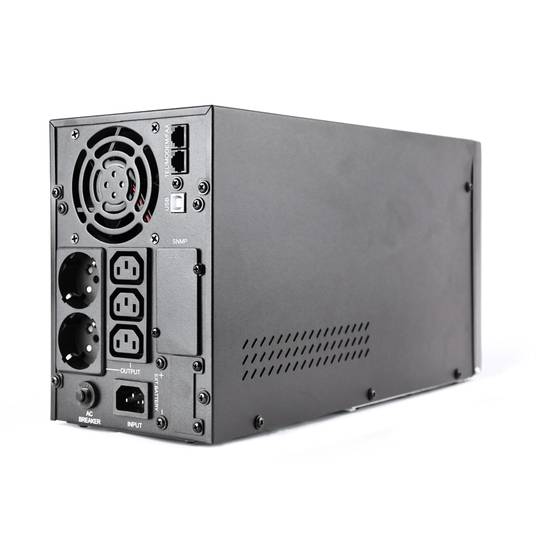 UPS Gembird com onda senoidal de 2000 VA com display LCD 2 schuko 3 tomadas USB C13 em preto EG-UPS-PS2000-02